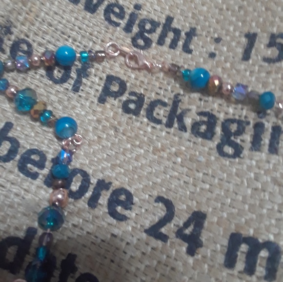 Crystal Glass and River Shell Necklace - Picture 6 of 8